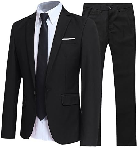 Traje clásico negro de corte elegante