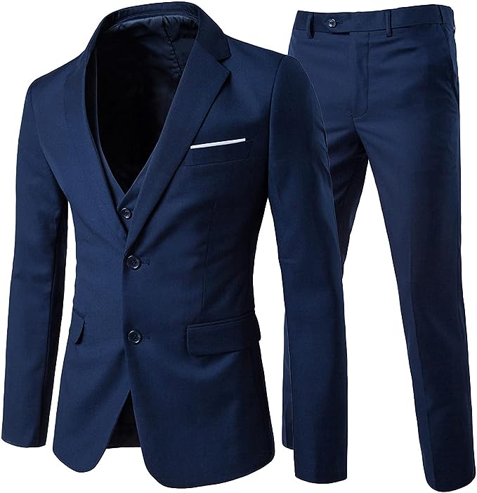 Traje slim fit azul para hombre